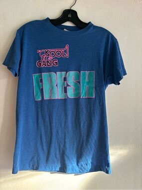 Vintage 1985 Kool And The Gang Fresh Band Tee Rare Music Graphic T-shirt